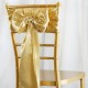 Noeud de chaise mariage satin champagne