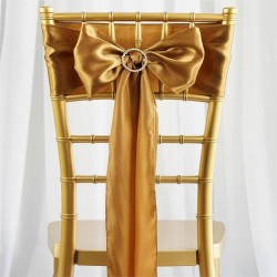 Noeud de chaise mariage satin or