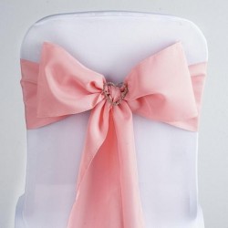 Noeud de chaise polyester rose quatz