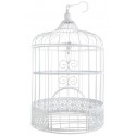 Cage à oiseaux décorative blanche