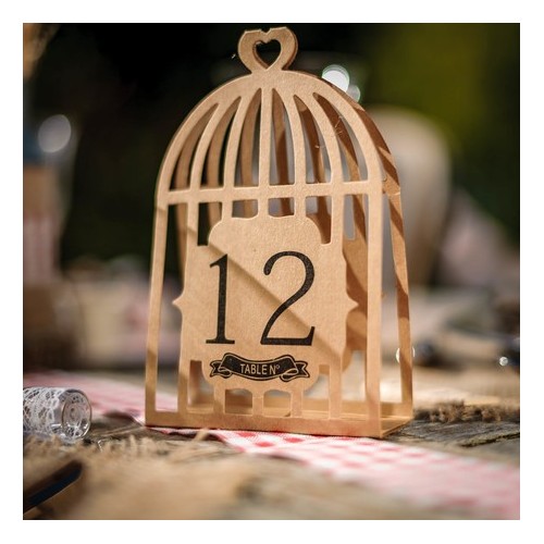 Numéro de table cage à oiseaux ( par 12)