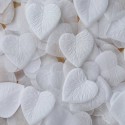 Pétales coeur blancs x 100