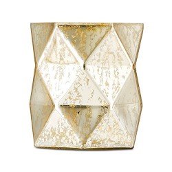 Vase géométrique mercurisé or