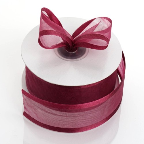 Ruban Organdi Fin 6 Mm X 20 M - Pour Décoration Mariage, Fêtes - Couleur Rose