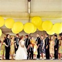 Ballon mariage géant jaune