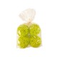 Boule rotin vert anis par 4