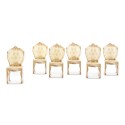 Boite à dragées chaise or transparente par 10