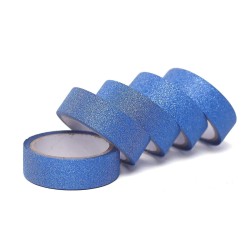 Washi tape glitter bleu roi