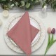 Serviette de table rose cannelle par 5