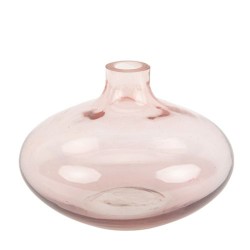 Vase verre fumé rose blush