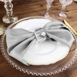Serviette de table mariage grise