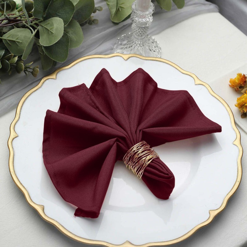 50 Serviettes De Table En Satin Noir - 43x43 Cm - Pour Mariage, Événements, Restauration