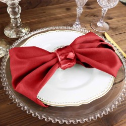 Serviette de table mariage rouge