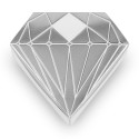 Boite à dragées diamant argent par 10