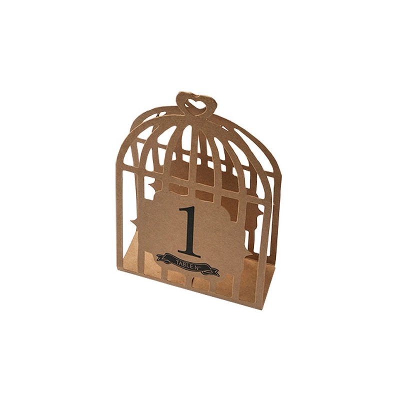 Numéro de table cage a oiseaux