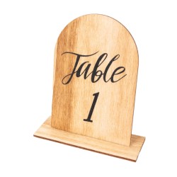 Numéro de table en bois