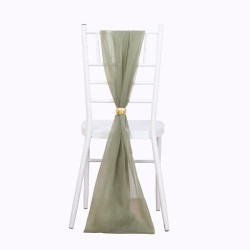 Drapé de chaise vert eucalyptus