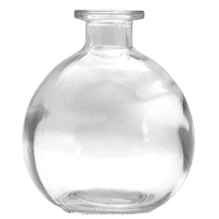 Vase boule en verre transparent