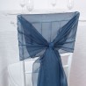 Drapé de chaise en mousseline bleu marine