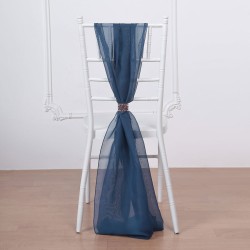 Drape de chaise bleu marine