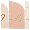 12 Marque-Tables Curve Papier Nude Blush Terracotta et Or