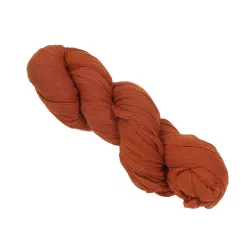 Chemin de table gaze de coton terracotta