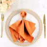 Serviette de table orange par 5