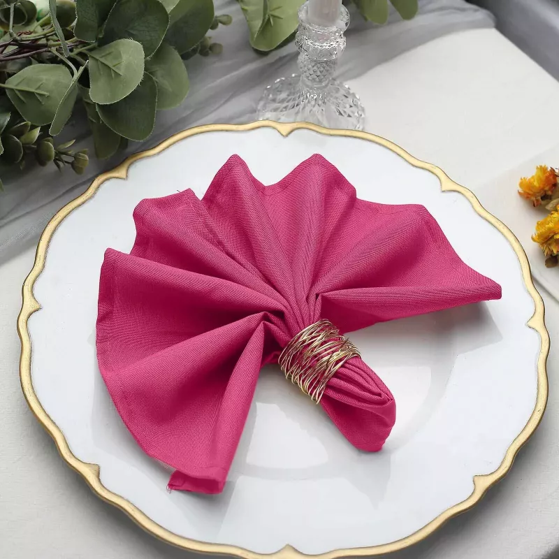 serviette de table rose fuchsia