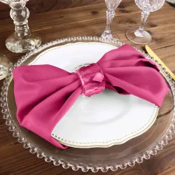 Serviette de table rose fuchsia par 5