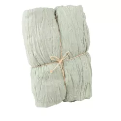 Chemin de table cheesecloth vert sauge