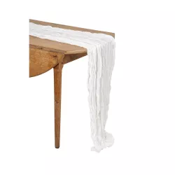 Chemin de table cheesecloth blanc