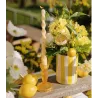 Vase en céramique jaune et blanc