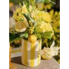 Vase en céramique jaune et blanc