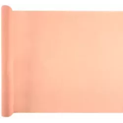 Chemin de table en crêpe pèche