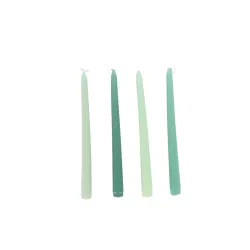4 bougies flambeau dégradé de vert