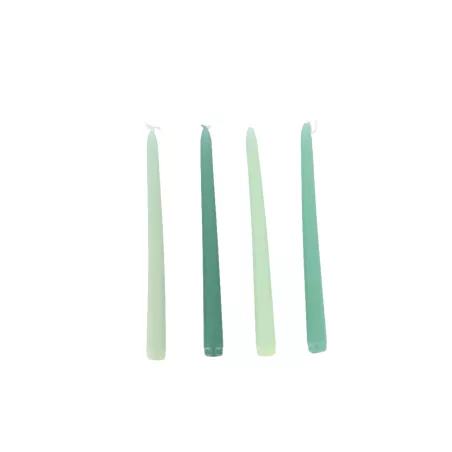 4 bougies flambeau dégradé de vert