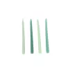 4 bougies flambeau dégradé de vert
