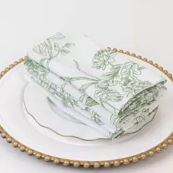 Serviette de table florale sauge