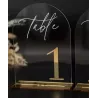 Numéro de table plexiglas doré par 10