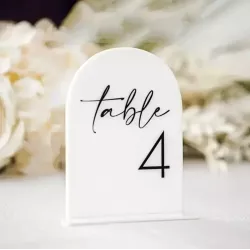 Numéro de table Noir et blanc par 10