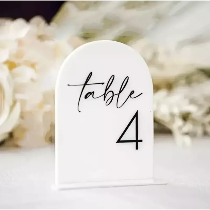 Numéro de table Noir et blanc par 10 Numéro de table Noir et blanc par 10