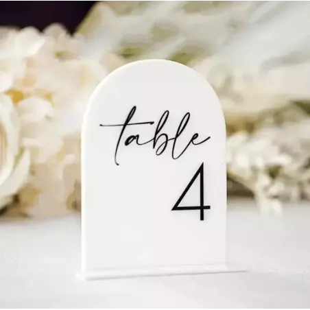 Numéro de table Noir et blanc par 10
