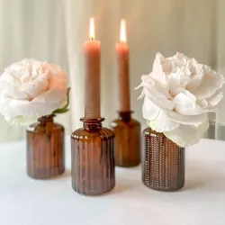 Vase bouteille marron glacé