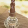 Bougeoir Anae Double en Verre Pêche