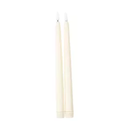 2 Bougies LED Flambeau Ivoire
