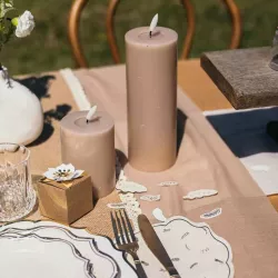 Bougie  pilier LED camel 20 cm