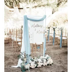 Support de panneau en métal blanc