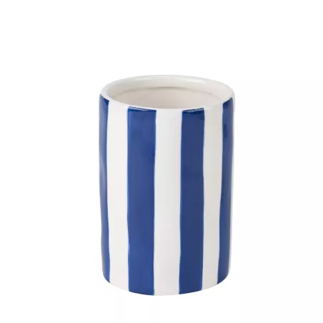 Vase en céramique bleu et blanc