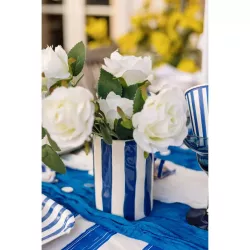 Vase en céramique bleu et blanc