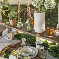 Chandelier vert olive